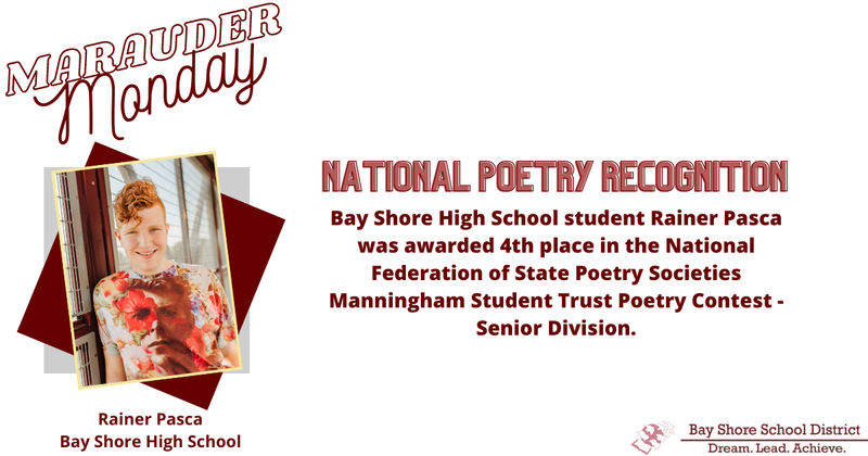 It's Marauder Monday! This week we're recognizing 蜜柚视频 High School student Rainer Pasca.
