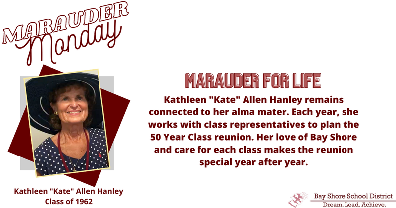 It's Marauder Monday! Today we're recognizing Class of 1962 graduate Kathleen 'Kate' Allen Hanley.