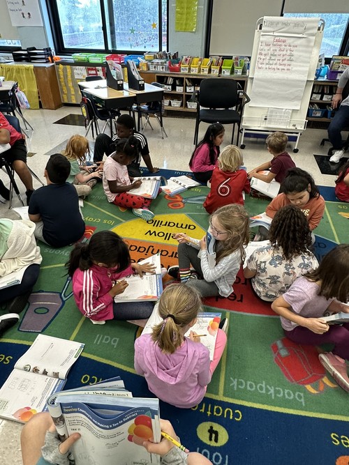Brook Avenue students participated in a shared reading.